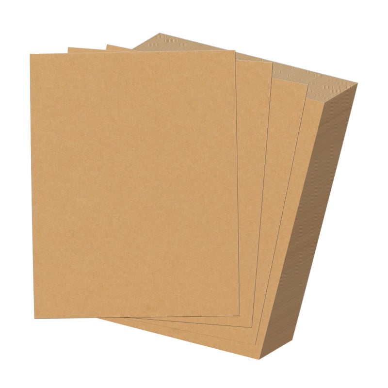 HORLIMER 100 Pack 8.5x11 Chipboard Sheets, Kraft Cardboard for Shipping, Book Binding, DIY Crafts - Image 1